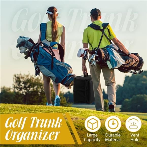 3 Pcs Golf Trunk Organizer Storage Waterproof Collapsible Golf Trunk Organizer - Picture 3 of 7